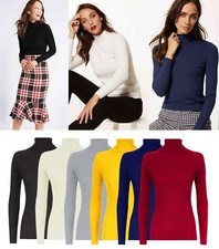 WOMEN COTTON RIBBED POLO NECK