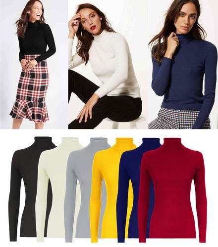 Women cotton ribbed polo - polo, neck