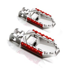 For Aprilia Pegaso 650 05-12 11 10 Wide Rider Foot Pegs Silver Red