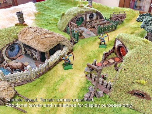 Hobbit burrows houses 28mm - burrows,