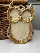 Vintage 1970s Fosters Pottery Owl Spoon Rest
