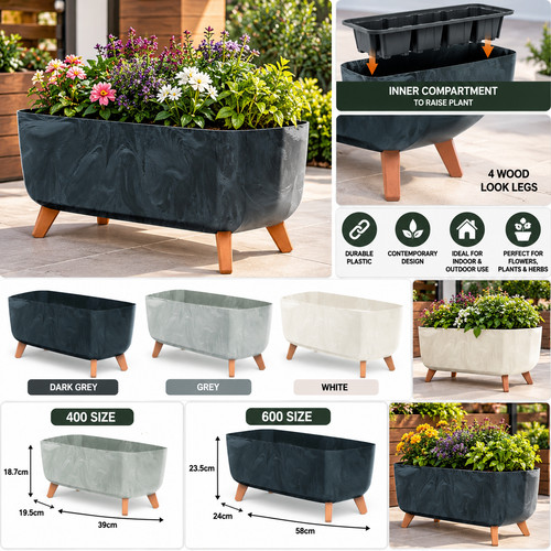 Raised planter trough outdoor - planter,