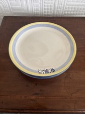 5 Poole Pottery 21.5cm Beach Huts Pattern Plates