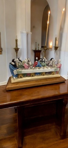 Vintage last supper ceramic - vintage,