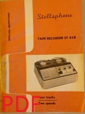 Instructions REEL to REEL tape