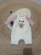 Next Baby Christmas Reindeer/ Pudding Outfit Up To 1 Month