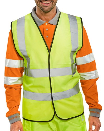 Vis vest yellow orange - vest, /