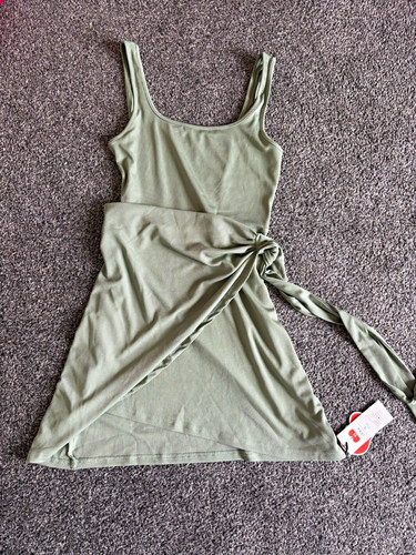 Cider green ribbed - knit, wrap