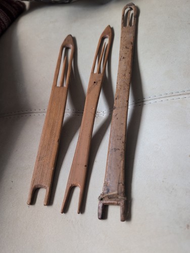 Antique treen wooden weaving - treen,