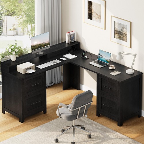 Shaped desk inch - desk, 63-inch