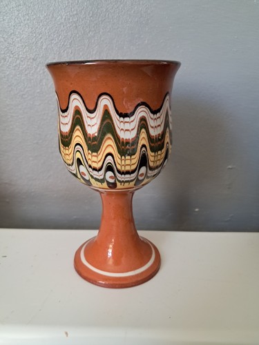 Studio pottery goblet handmade - pottery,