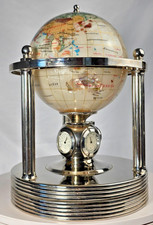 Heavy World Globe With Clock