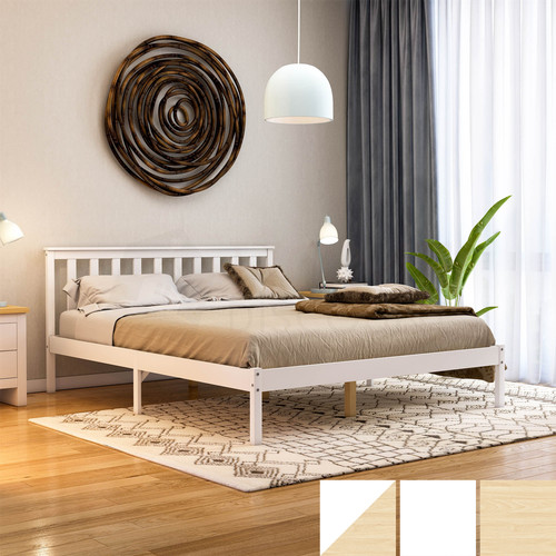 Wooden bed frame solid - wooden,