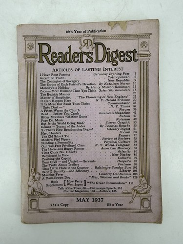 Reader digest magazine - magazine, may