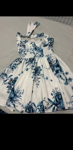 Zara fit flare satin - fit, floral
