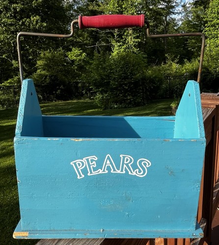 Vintage wooden pear crate - vintage,