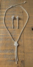 Brand New Diamanté Jewellery Set Diamanté Necklace And Earrings Unwanted Gift