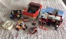 Playmobil Fire Station 5663 & Fire Engine 4821 with Extras