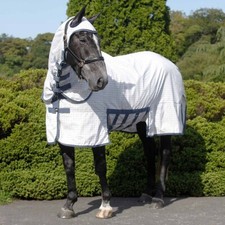 Masta Combo Sweet Itch Fly Rug with Belly Wrap White