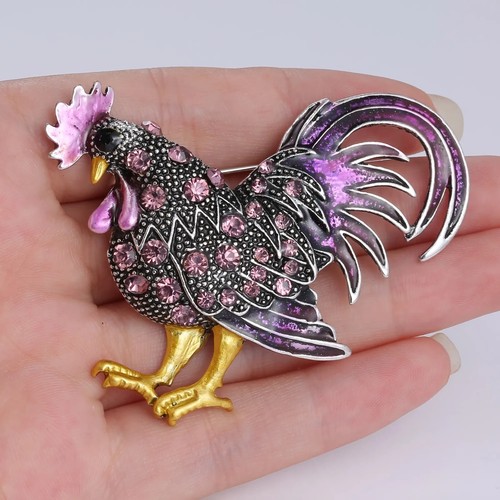 Brooch cockerel rooster - brooch,