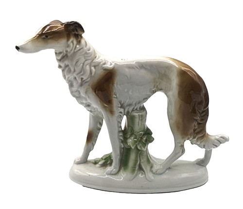 Porcelain greyhound borzoi - porcelain,