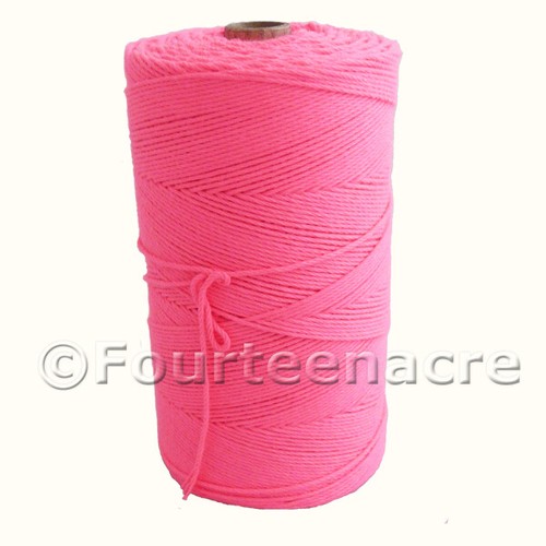 500g spun poly pink - pink, twine