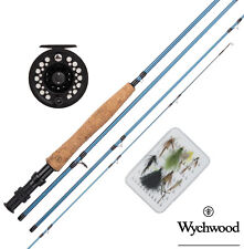 Wychwood Fly Fishing Kit 4pc Rod Reel Line Flies Game Angling Combo Kits