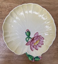 Lovely 1950s Carlton Ware Plate - Yellow with Pink Water Lily
