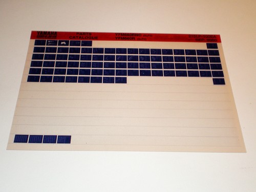 Microfiche spare parts - microfiche, catalog