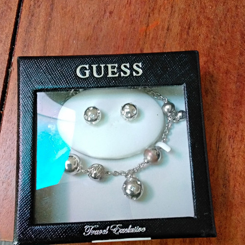 Guess jewellery set silver - guess,