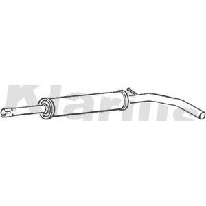 Klarius centre exhaust pipe - exhaust,