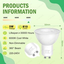 LED GU10 Light Bulbs 5W Warm