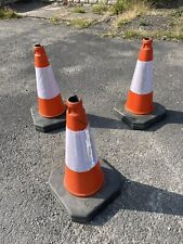 6 x Road Traffic Parking Cones 500mm, Self Weighted Safety Heavy Duty