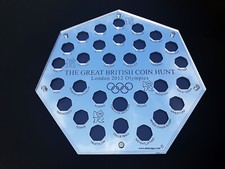 #2012 Olympics #50p piece 30x coin position #coin display case holder