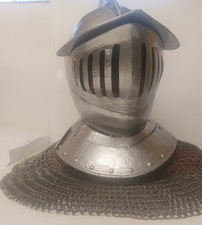 Wearable Replica Medieval Style Close Helm Battle Helmet Reenactment LARP