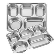 2Pcs Stainless Steel Divided
