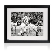 Ron Harris Signed Photo: Tackle On Stanley Matthews. Standard Frame