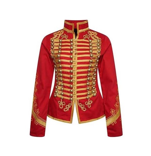 Women red hussar military - women,