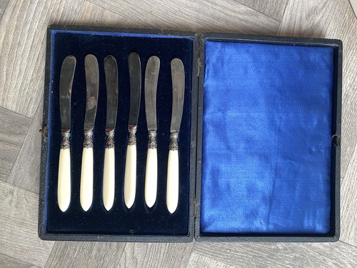 Set six vintage butter - set,
