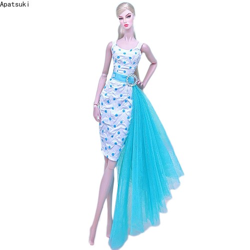 White blue polka handmade - blue,