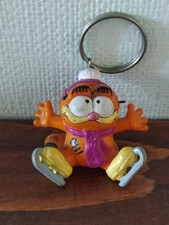 GARFIELD VINTAGE ICE SKATING KEY RING by BULLY W.GERMANY