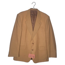 Scott International Jacket Blazer 42 R Men's Mustard Wool Linen Blend Preppy