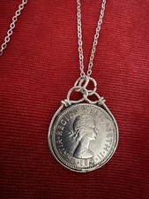 Queen Elizabeth 1956 One Shilling Necklace