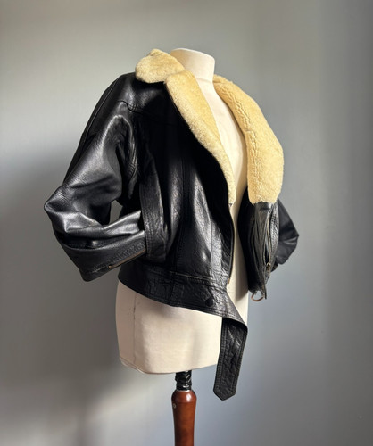New wave leather jacket - wave,