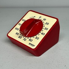 Vintage Staiger Kitchen Timer Mechanical 7cm Red Made in West Germany