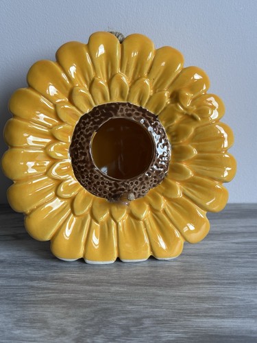 Ceramic jute sunflower - ceramic,
