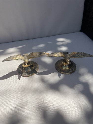 Vintage brass flying bird - vintage,