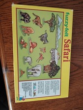 Vintage Fuzzy Felt Safari Zoo