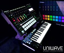 UNIWAVE ROLAND MC-707 / Arturia KEYSTEP Dark VALCHROMAT HDF Desktop Dual Stand