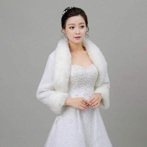 New womens wedding faux fur - new,